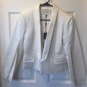 NWT: XS HALSTON HERITAGE slit sleeve cape blazer.